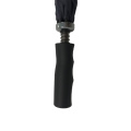 China supplier OEM nylon fabric black metal shaft rubber handle straight golf umbrella for outdoor